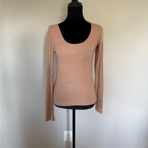Abercrombie & Fitch Tan Long Sleeve Top